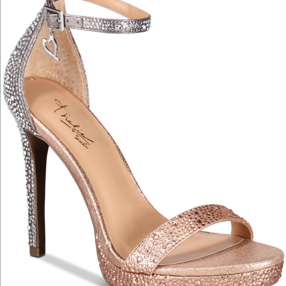 Thalia Sodi Rose/Pewter Bling Heels 11M